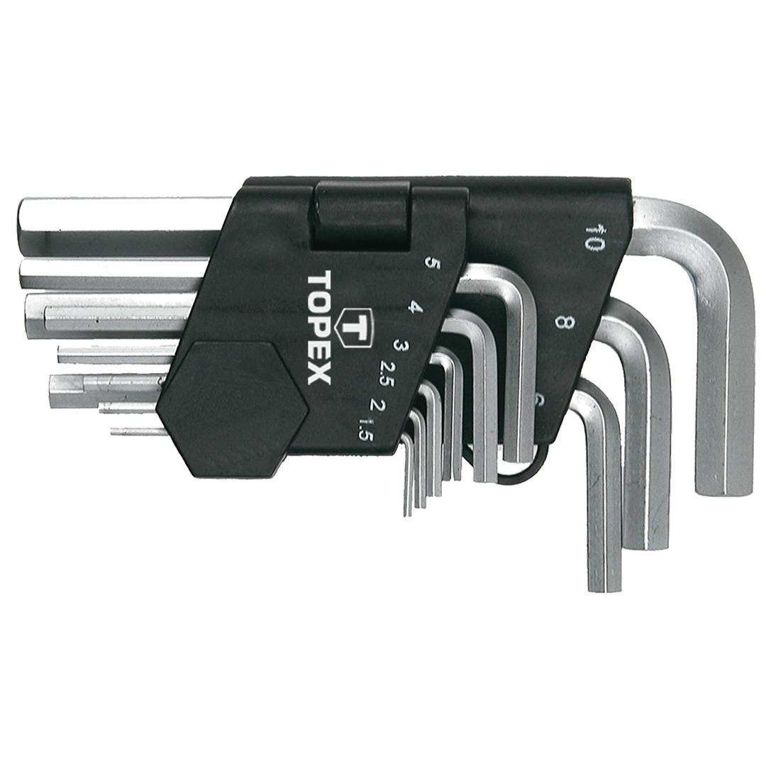 Ключи шестигранные 1.5-10 мм, набор 9 шт. TOPEX 35D955 - Фото #1