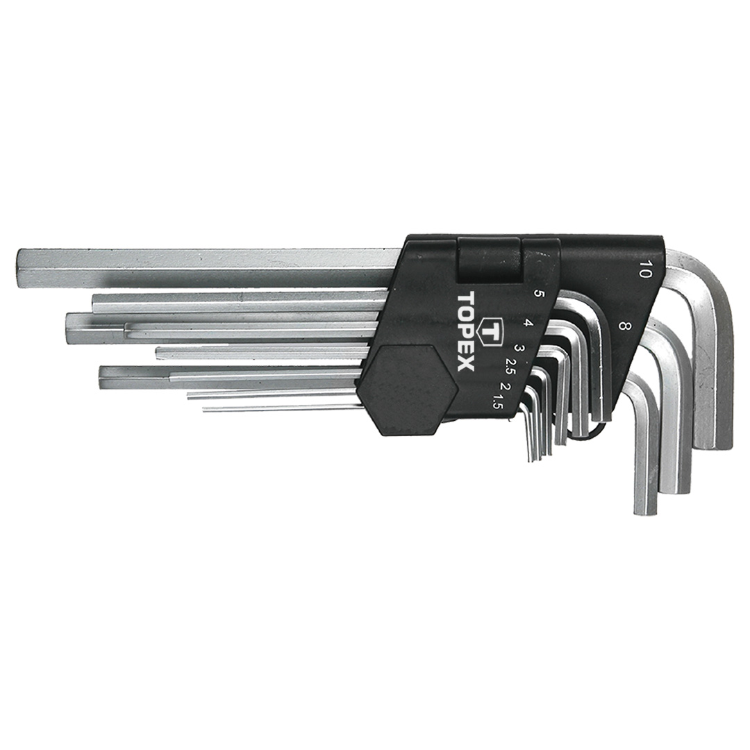 Ключи шестигранные 1.5-10 мм, набор 9 шт. TOPEX 35D956 - Фото #1