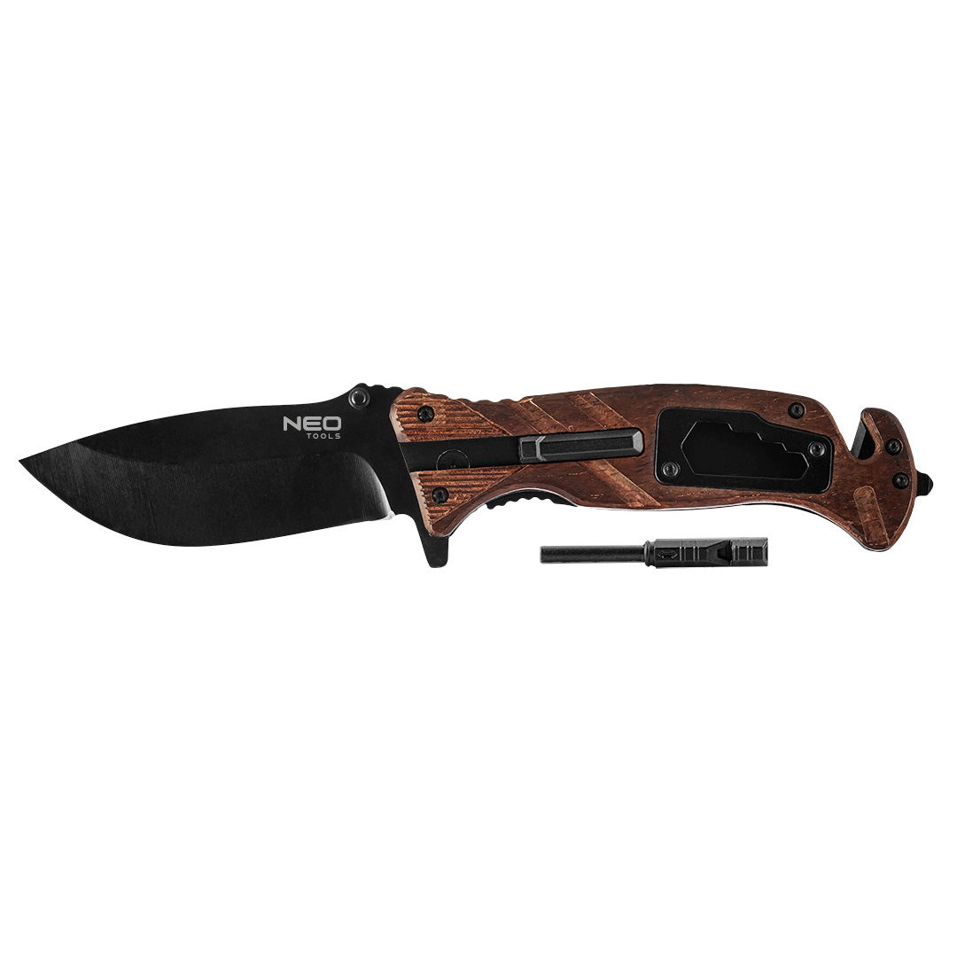 Складной нож выживания 22 см, 6 в 1 Neo Tools 63-107 - Фото #1