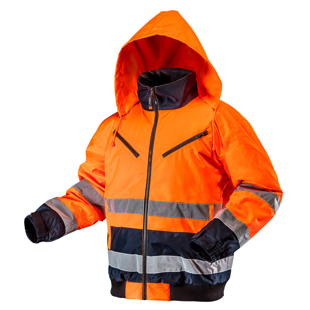 Утепленная рабочая сигнальная куртка, оранжевая, размер S Neo Tools 81-711-S - Фото #1