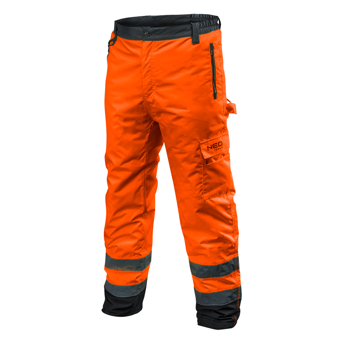 Сигнальные утепленные рабочие брюки, оранжевые, размер L Neo Tools 81-761-L - Фото #1