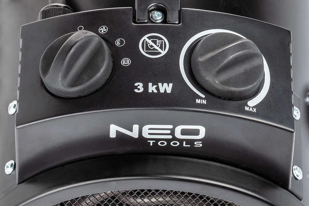 Электронагреватель мощностью 3 кВт, регулируемые настройки, IPX4 Neo Tools 90-068 - Фото #5