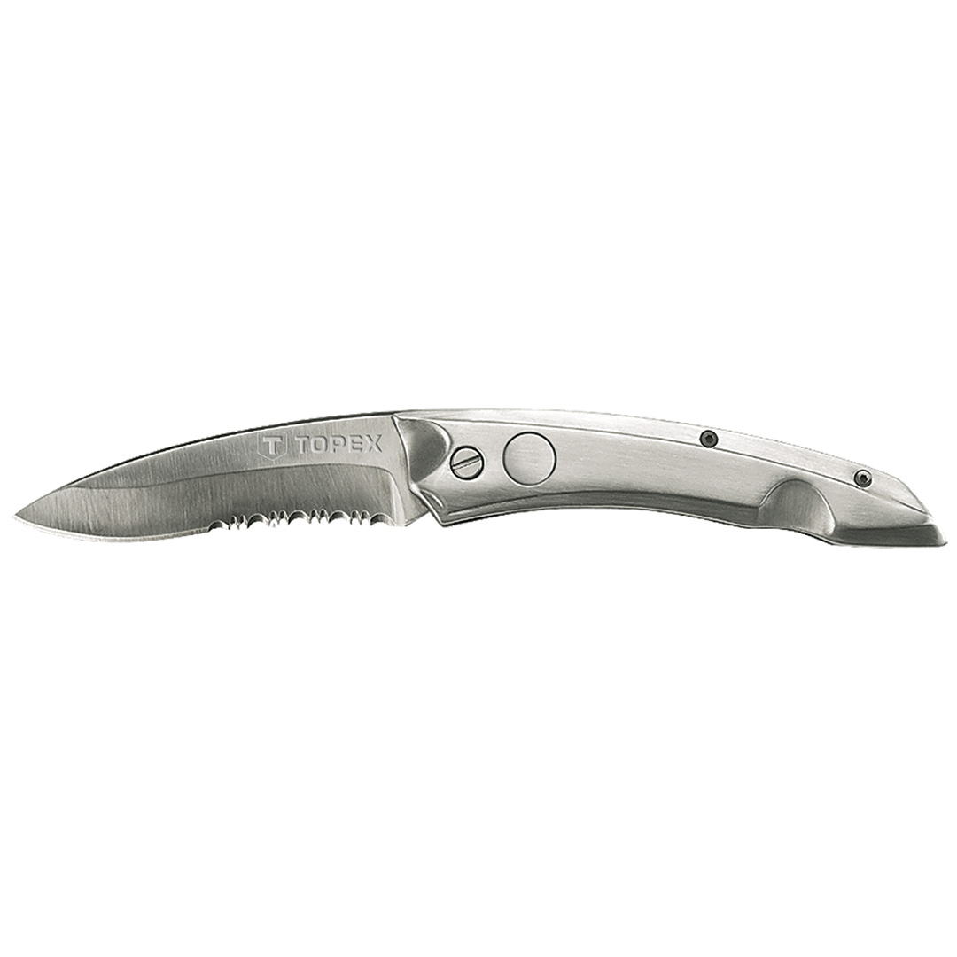 Нож универсальный, лезвие 80 мм, пружинный TOPEX 98Z110 - Фото #1