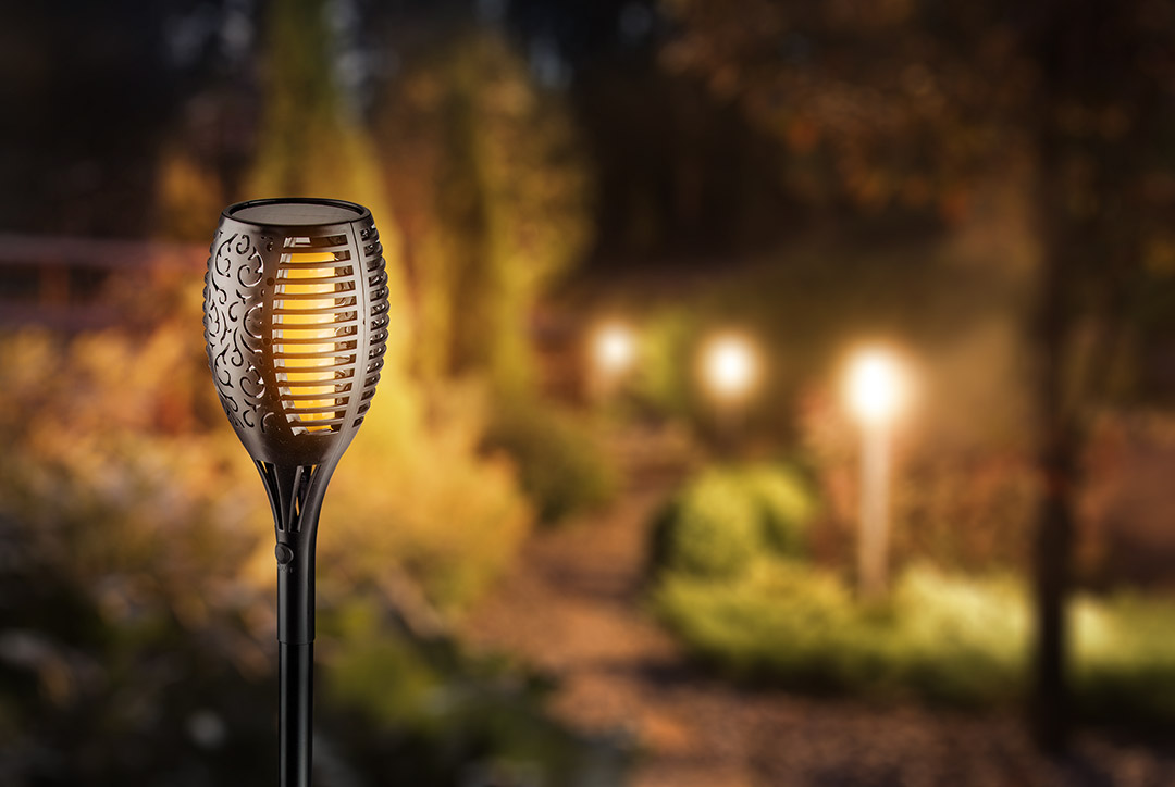 Сонячна садова лампа на молоті SMD Полум'яний  Neo Tools 99-057 - Фото #2