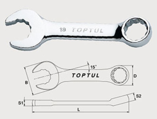 Ключ комбинированный TOPTUL AAAG1111 - Фото #1